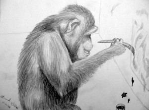 Chimp-painting_grey